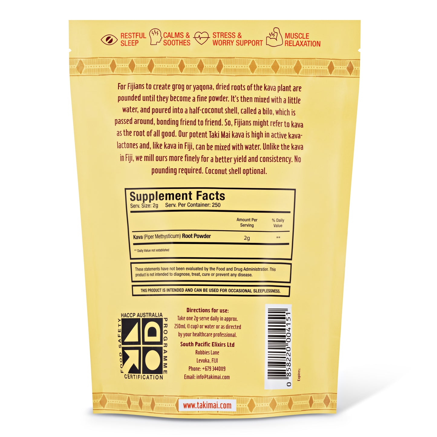 Taki Mai 100% Noble Kava Instant Powder Vanuatu Blend