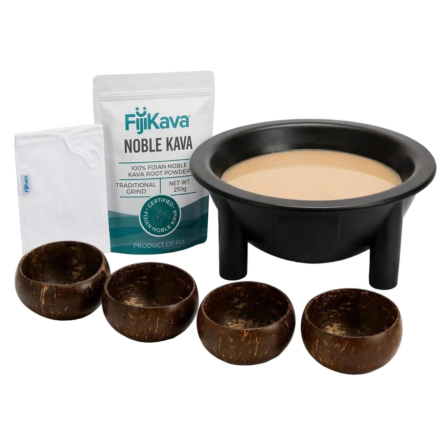 FijiKava Traditional Grind Kava Social Kit
