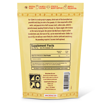 Taki Mai 100% Noble Kava Instant Powder Vanuatu Blend