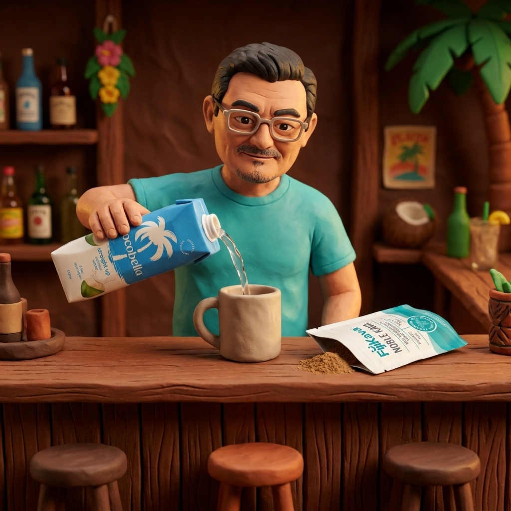 Smooth Out the Earthy Taste With Coconut Water
