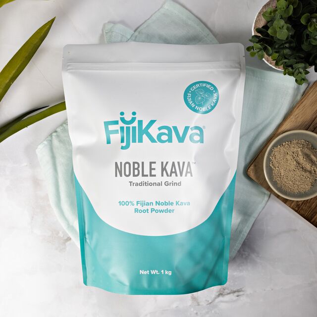 FijiKava Noble Kava Traditional Grind Root Powder 1KG